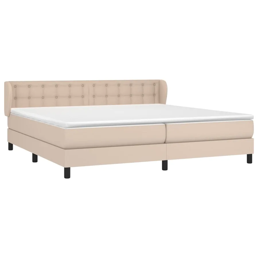 Sommier à lattes de lit avec matelas Cappuccino 200x200 cm - 3