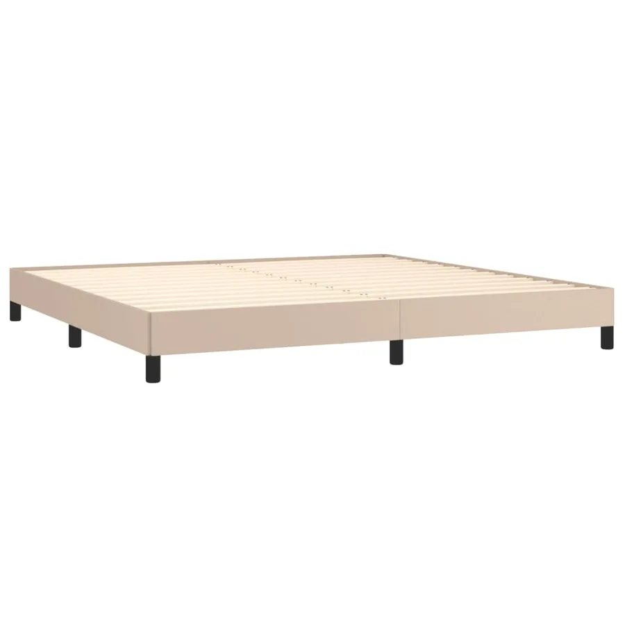 Sommier à lattes de lit avec matelas Cappuccino 200x200 cm - 4