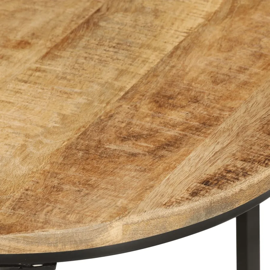 Tables gigognes 3 pcs bois de manguier massif brut - 6