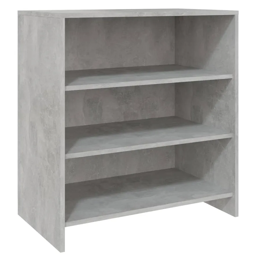 Buffets 2 pcs Gris béton Bois d'ingénierie - 4