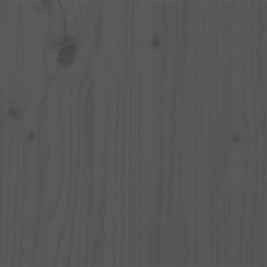 Cadre de lit sans matelas bois massif gris 200x200 cm - 5