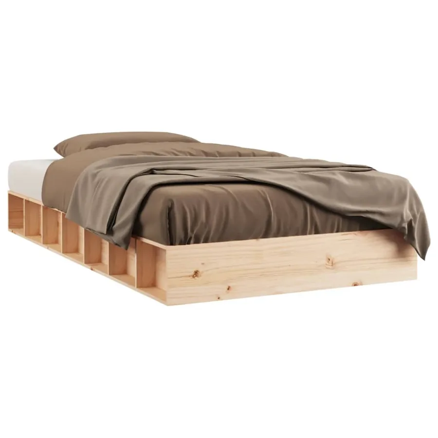Cadre de lit sans matelas 120x190 cm Petit double Bois massif - 2