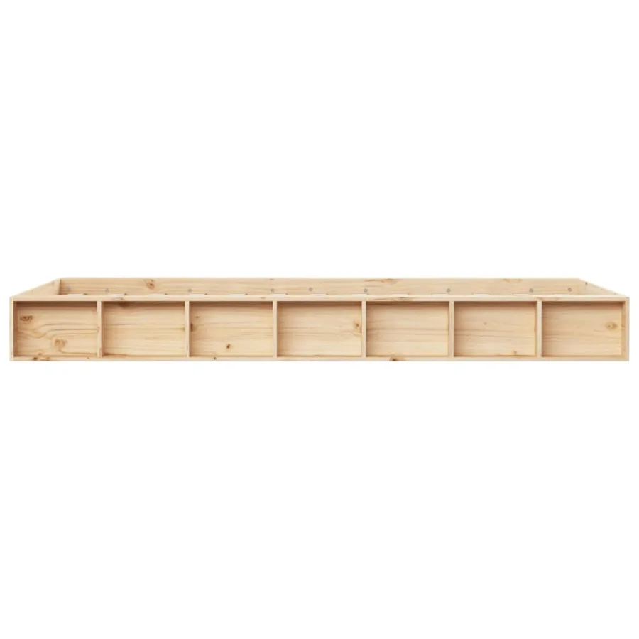 Cadre de lit sans matelas 120x190 cm Petit double Bois massif - 5