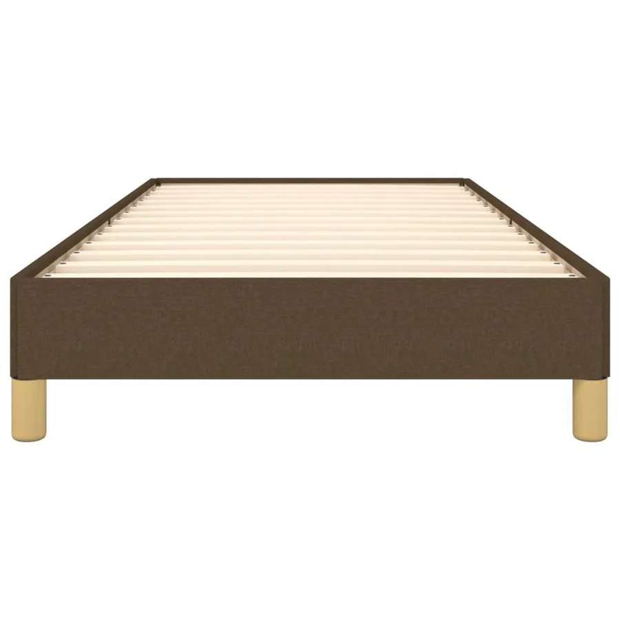 Cadre de lit sans matelas marron foncé 90x190 cm tissu - 5
