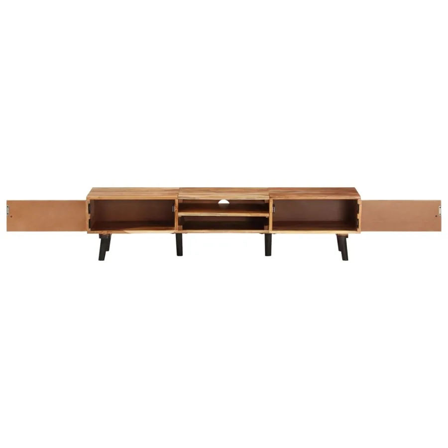 Meuble TV 145x35x35 cm Bois d'acacia massif - 3