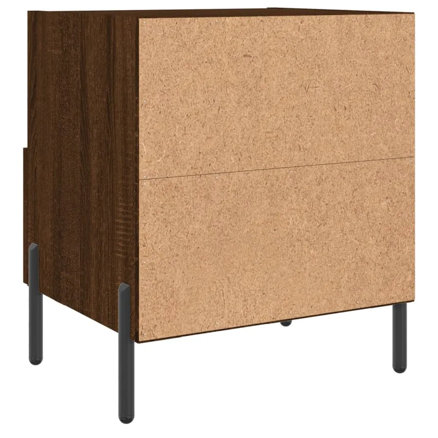 Tables de chevet 2 pcs chêne marron 40x35x47,5 cm - 9