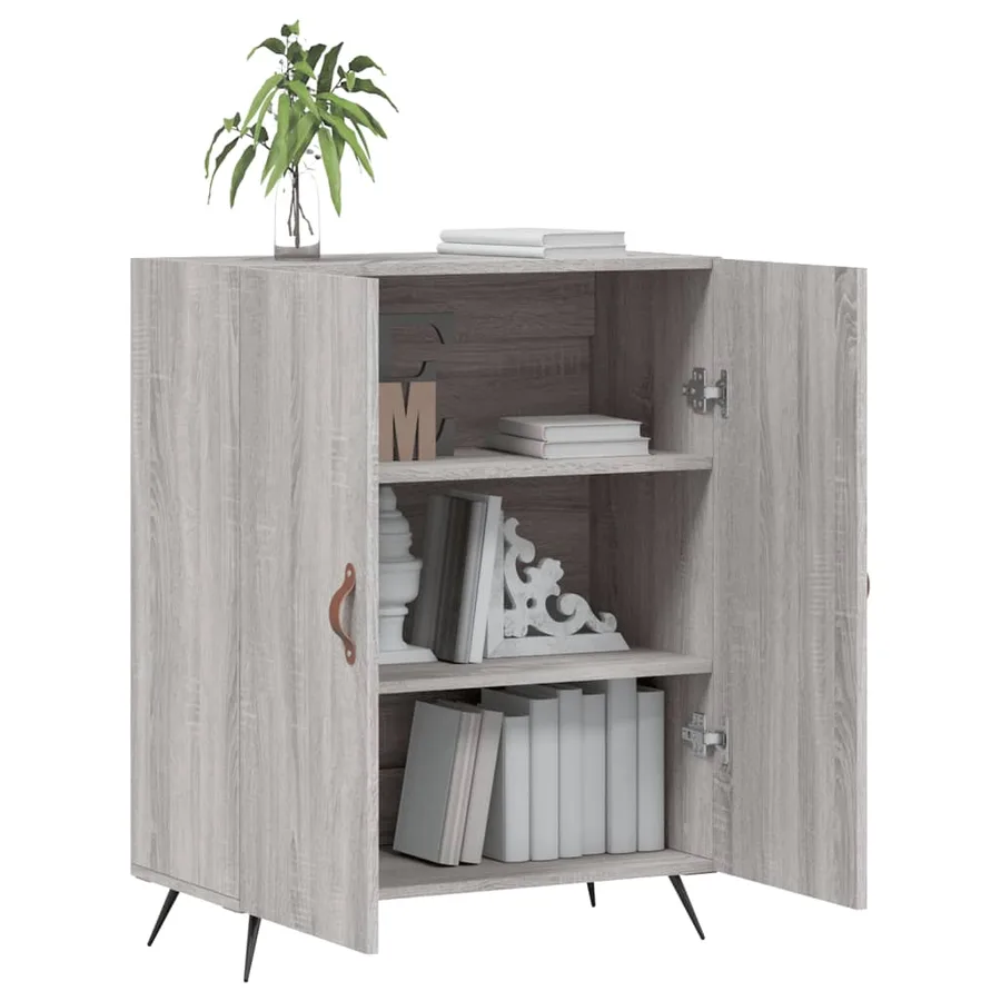 Buffet sonoma gris 69,5x34x90 cm bois d'ingénierie - 4