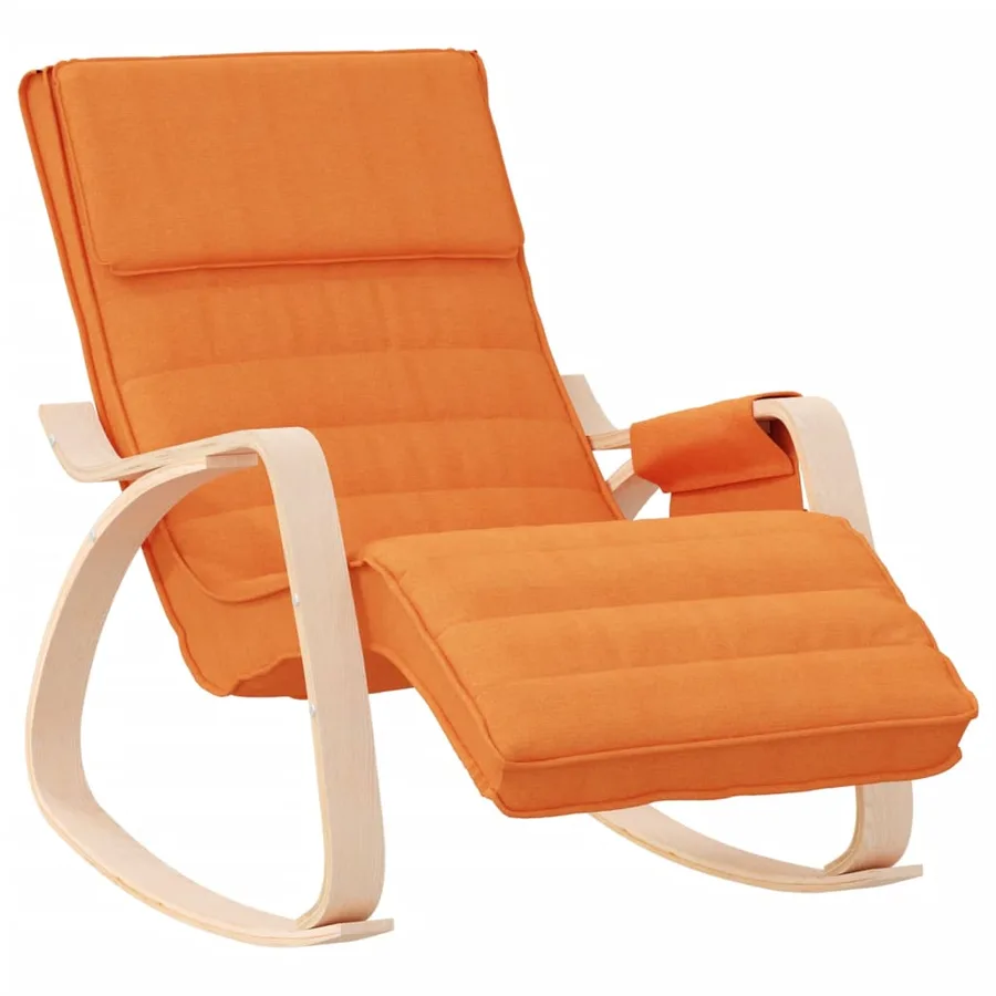 Chaise à bascule Jaune foncé Tissu - 2