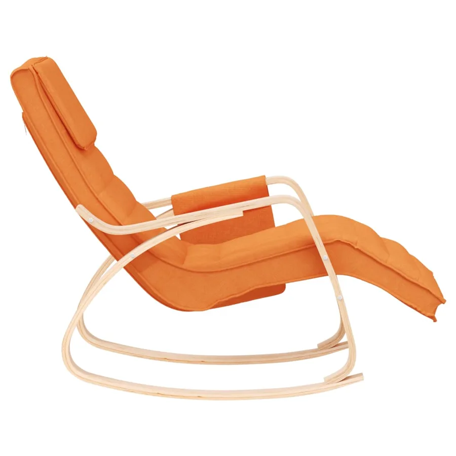 Chaise à bascule Jaune foncé Tissu - 4