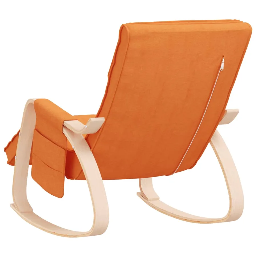 Chaise à bascule Jaune foncé Tissu - 5