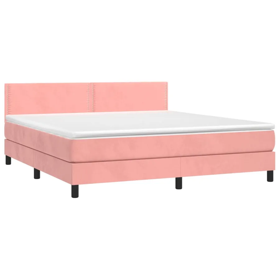 Sommier à lattes de lit avec matelas LED Rose 160x200 cm - 4