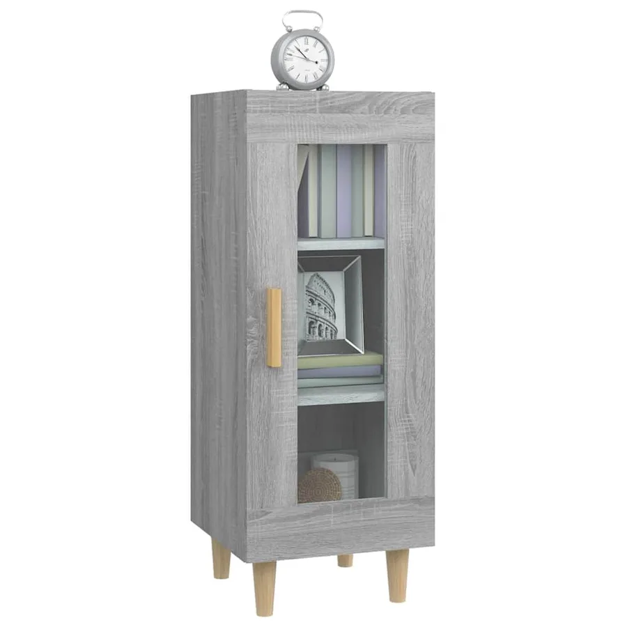Buffet Sonoma gris 34,5x34x90 cm Bois d'ingénierie - 4