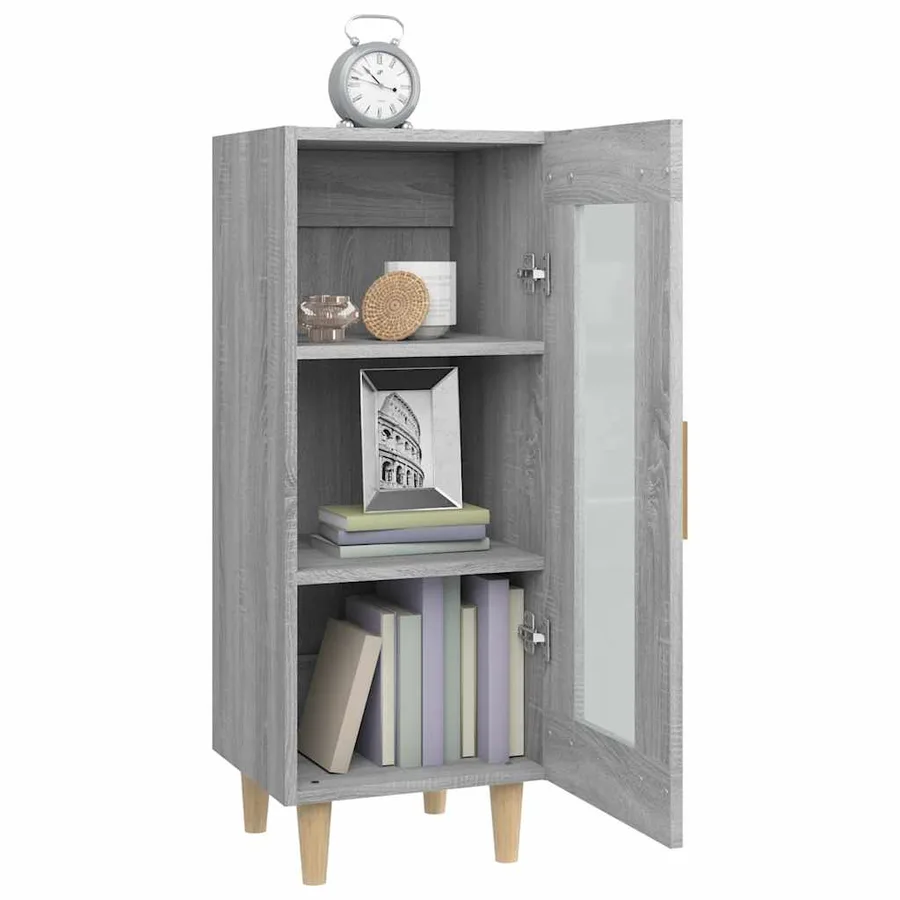 Buffet Sonoma gris 34,5x34x90 cm Bois d'ingénierie - 5