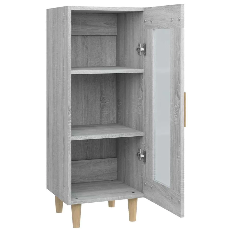 Buffet Sonoma gris 34,5x34x90 cm Bois d'ingénierie - 8