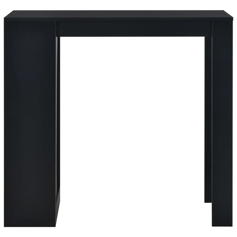 Table de bar avec étagère Noir 110x50x103 cm - 2