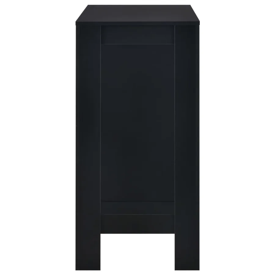 Table de bar avec étagère Noir 110x50x103 cm - 4