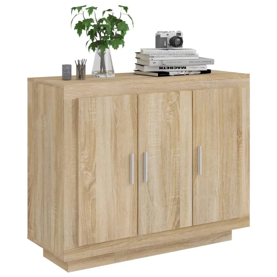 Buffet Chêne sonoma 92x35x75 cm Bois d'ingénierie - 4