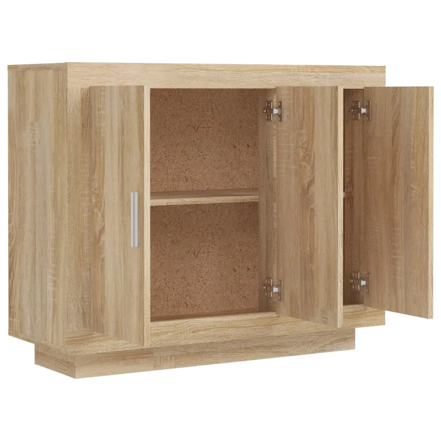 Buffet Chêne sonoma 92x35x75 cm Bois d'ingénierie - 7