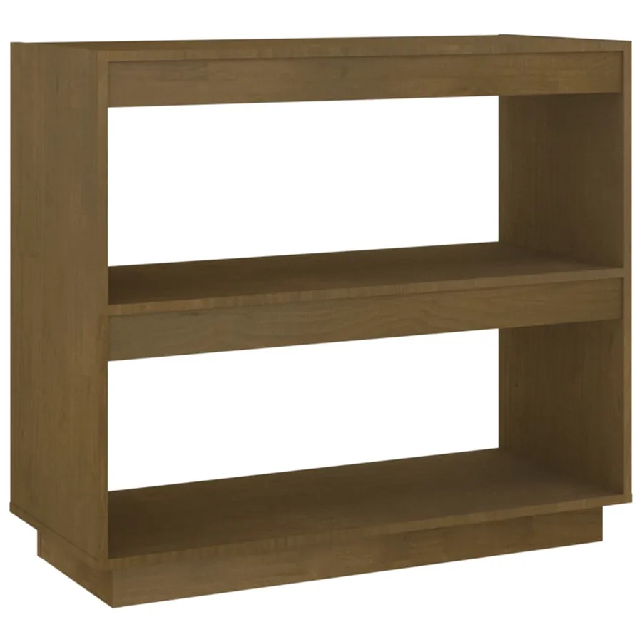 Bibliothèque Marron miel 80x35x71 cm Bois de pin massif - 2