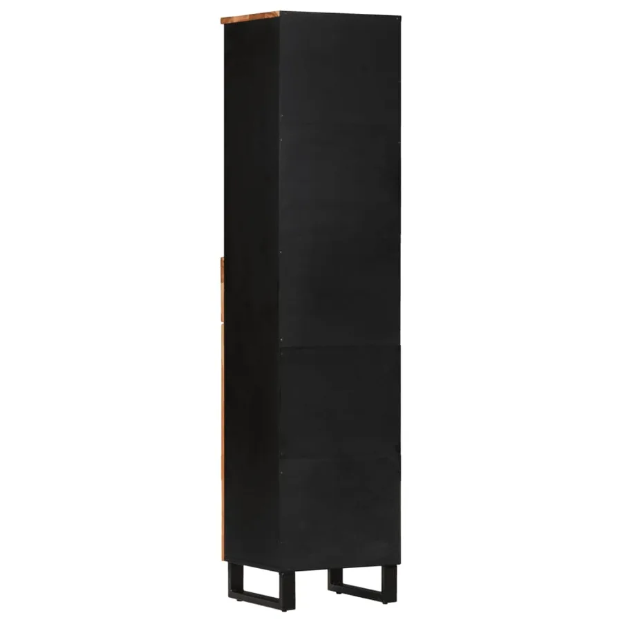 Armoire de salle de bain 38x33x160 cm bois massif d'acacia - 6