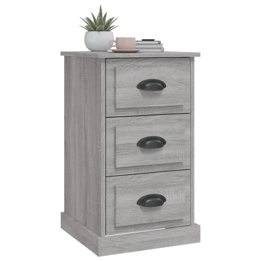 Table de chevet sonoma gris 39x39x67 cm bois d'ingénierie - 4