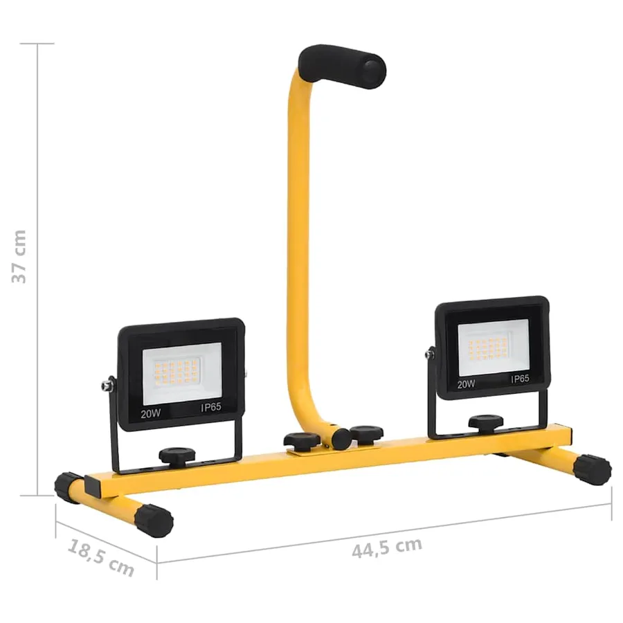 Projecteur à LED avec poignée 2x20 W Blanc froid - 12