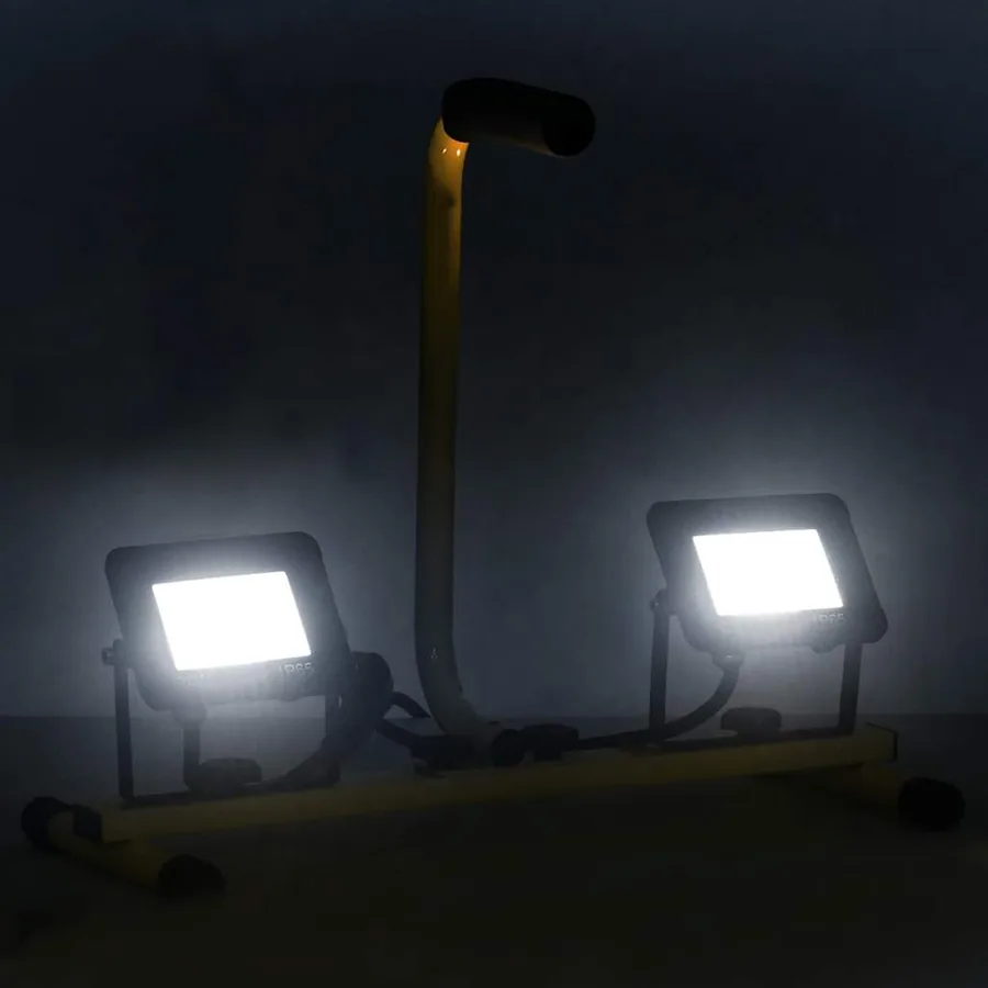 Projecteur à LED avec poignée 2x20 W Blanc froid - 2
