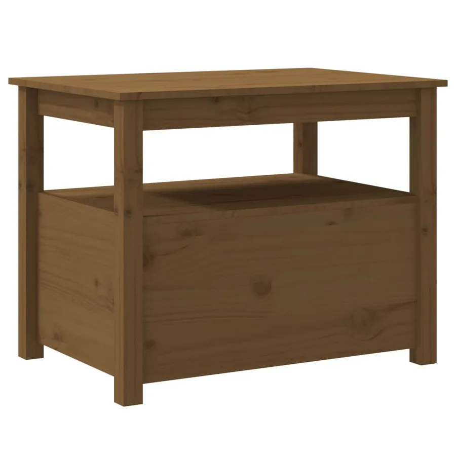 Table basse Marron miel 71x49x55 cm Bois massif de pin - 10