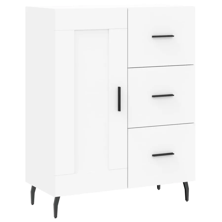 Buffet blanc 69,5x34x90 cm bois d'ingénierie - 2