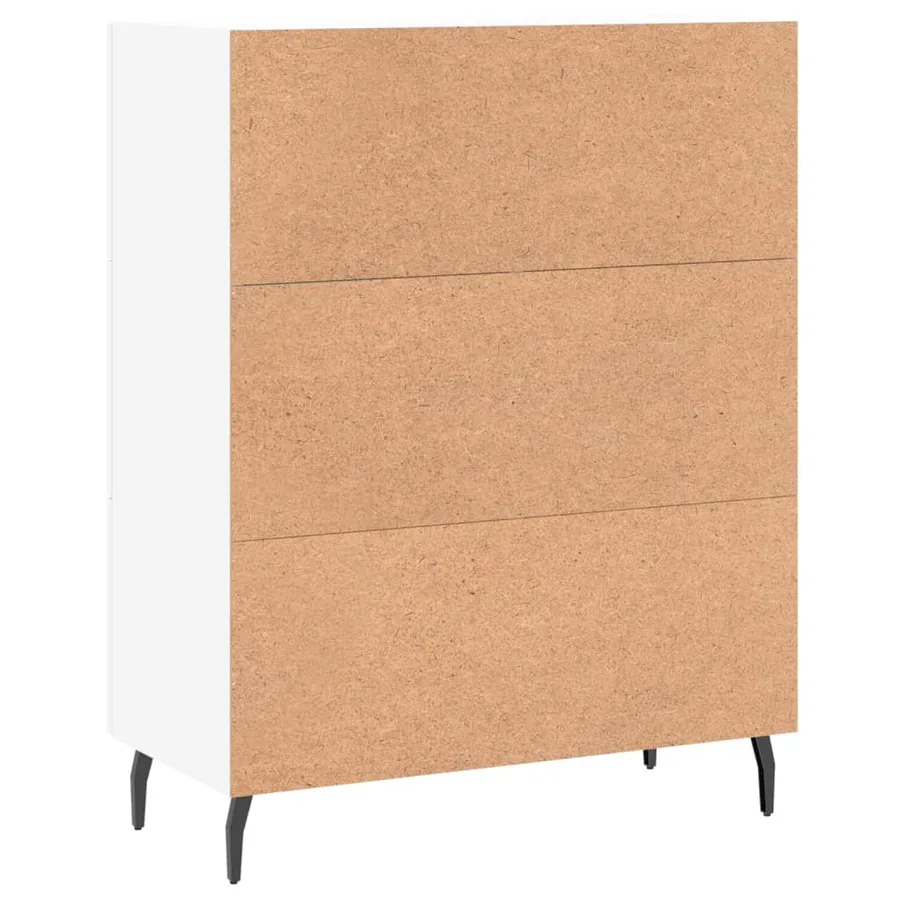 Buffet blanc 69,5x34x90 cm bois d'ingénierie - 8