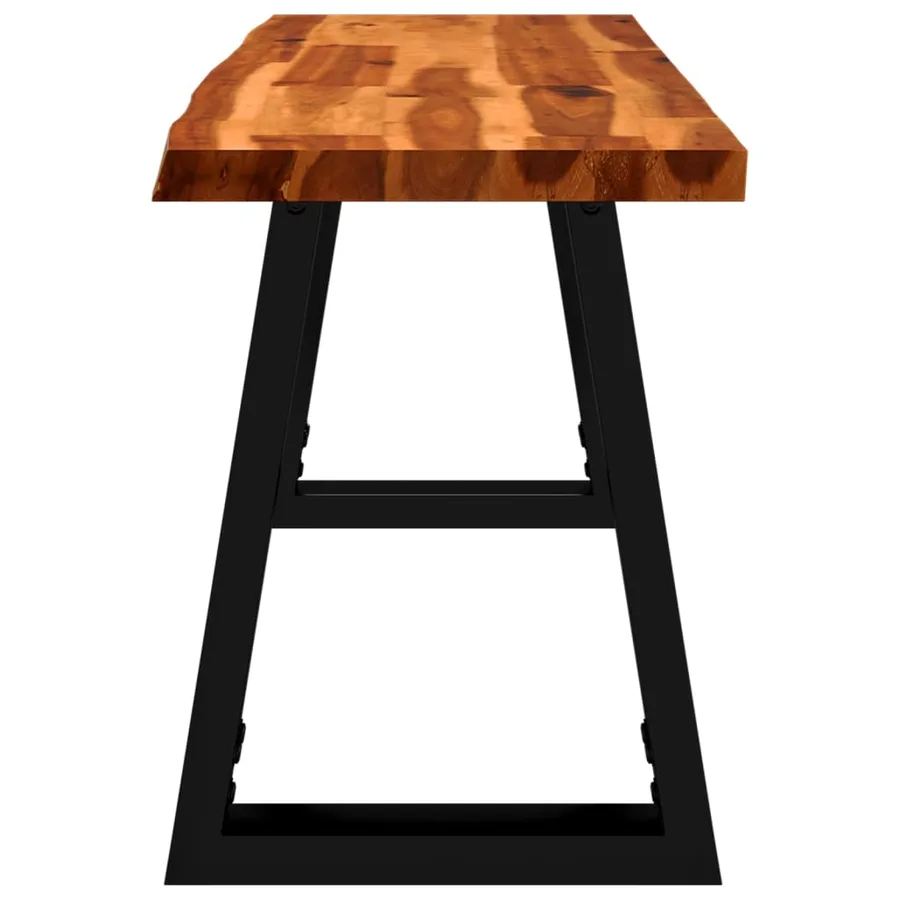 Banc avec bord vivant 110 cm bois d'acacia massif - 5