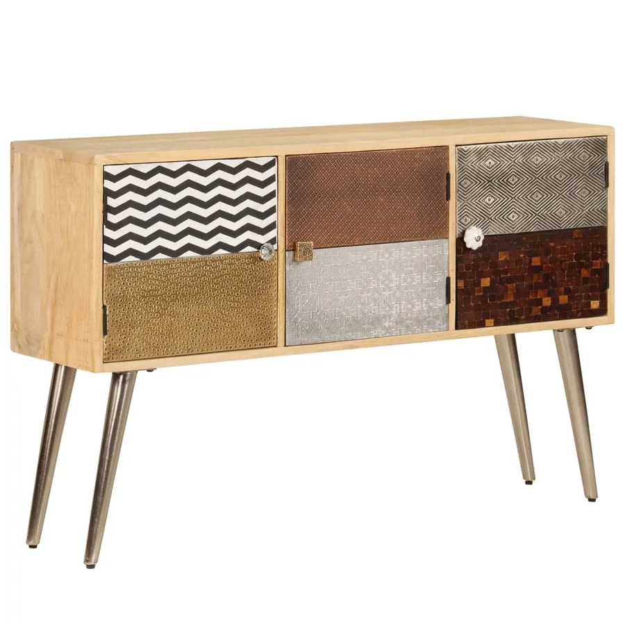 Buffet 120x30x75 cm bois de manguier massif - 12