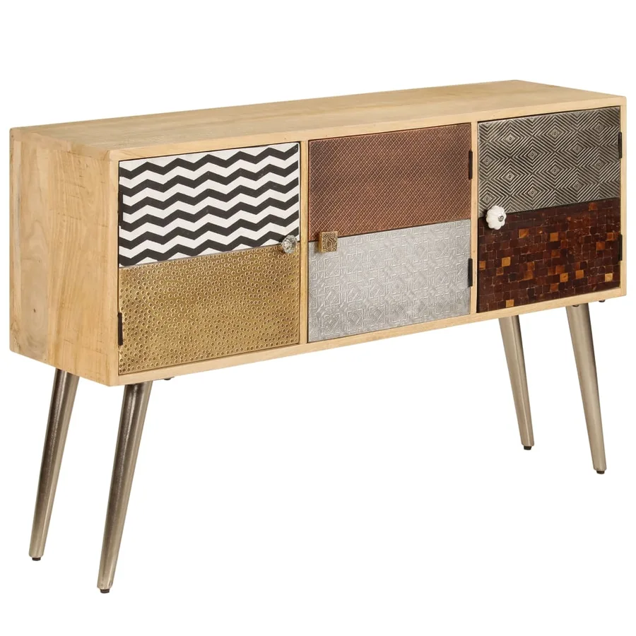 Buffet 120x30x75 cm bois de manguier massif - 15