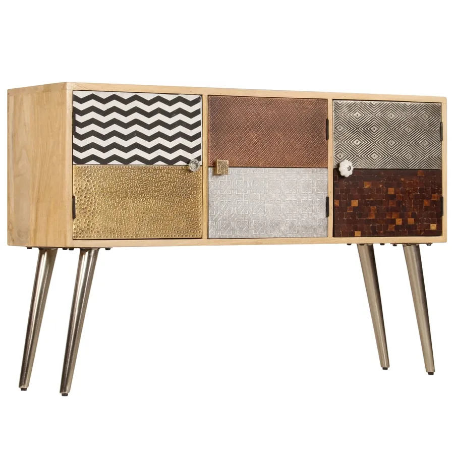 Buffet 120x30x75 cm bois de manguier massif - 2