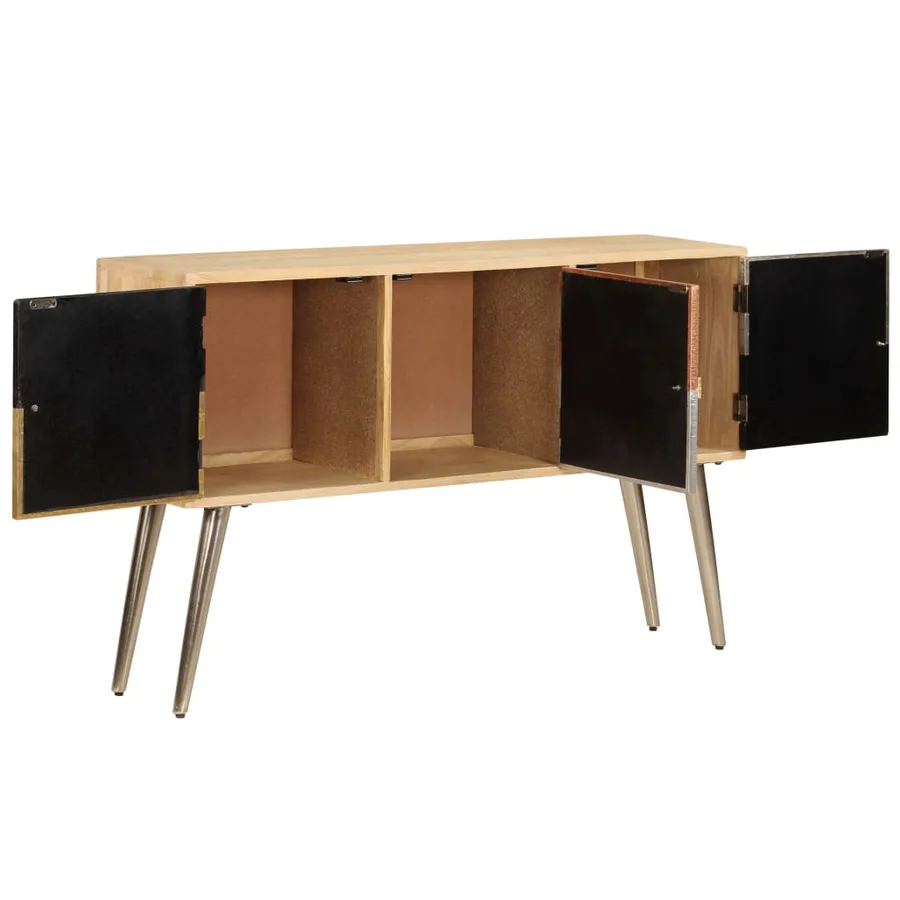Buffet 120x30x75 cm bois de manguier massif - 4