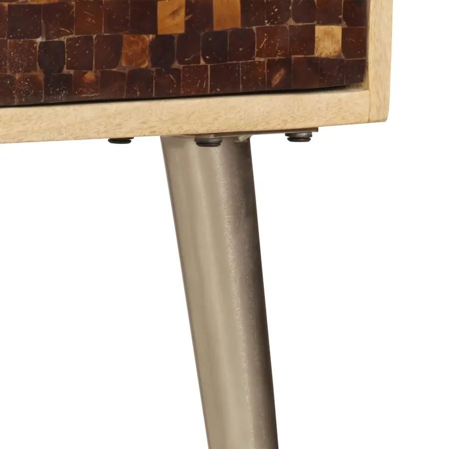 Buffet 120x30x75 cm bois de manguier massif - 8