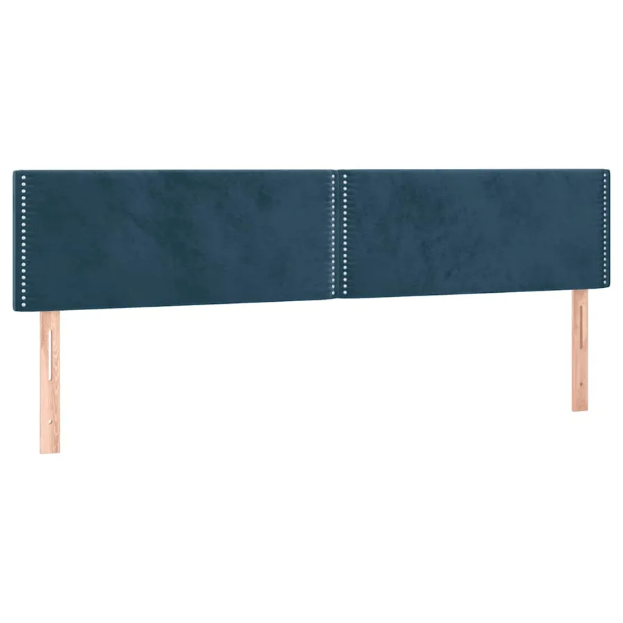 Têtes de lit Bleu foncé 160 x 5 x 78/88 cm Velours - 2