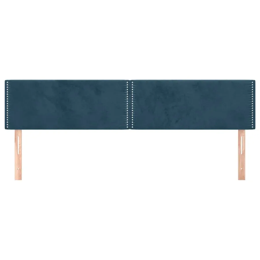 Têtes de lit Bleu foncé 160 x 5 x 78/88 cm Velours - 3