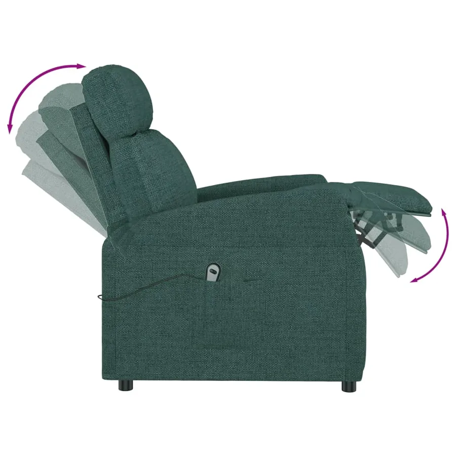 Fauteuil Vert foncé Tissu - 8