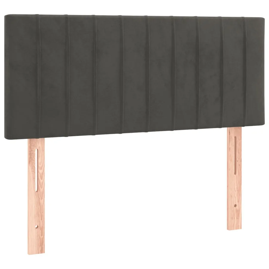 Sommier à lattes de lit avec matelas LED Gris foncé 100x200 cm - 7