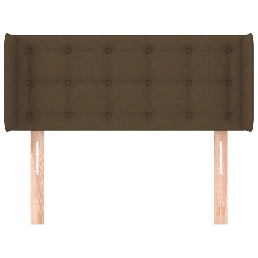Tête de lit avec oreilles Marron Foncé 83x16x78/88 cm Tissu - 3