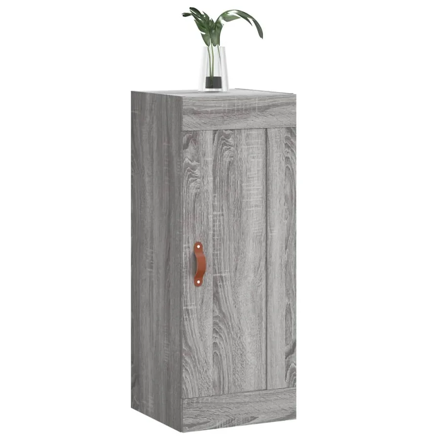 Armoire murale sonoma gris 34,5x34x90 cm bois d'ingénierie - 4