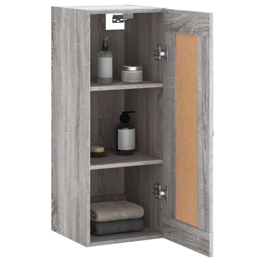 Armoire murale sonoma gris 34,5x34x90 cm bois d'ingénierie - 5
