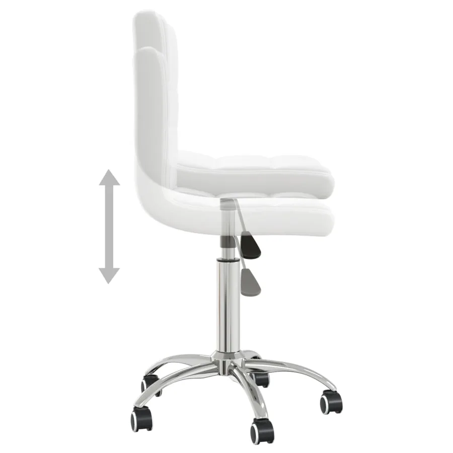 Chaise pivotante de salle à manger Blanc Similicuir - 2