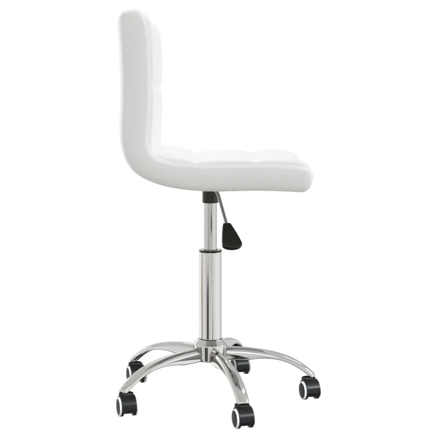 Chaise pivotante de salle à manger Blanc Similicuir - 4