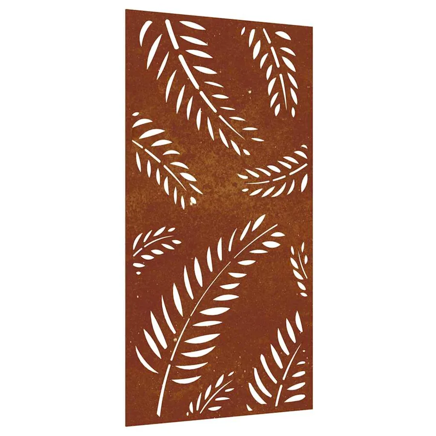 Décoration murale jardin 105x55 cm acier corten design feuille - 2