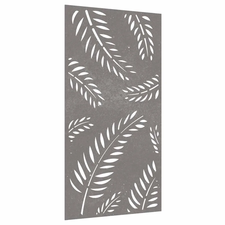 Décoration murale jardin 105x55 cm acier corten design feuille - 3