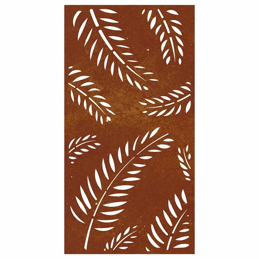 Décoration murale jardin 105x55 cm acier corten design feuille - 4