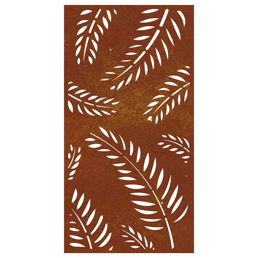 Décoration murale jardin 105x55 cm acier corten design feuille - 5