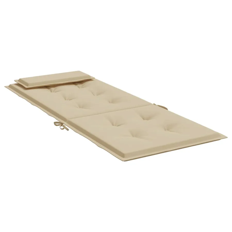 Coussins de chaise à dossier haut lot de 2 beige tissu oxford - 6